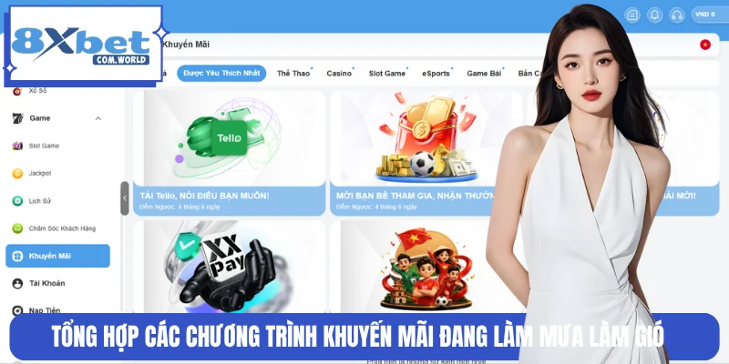 8XBET cung cấp vô vàn khuyến mãi hấp dẫn dành cho thành viên